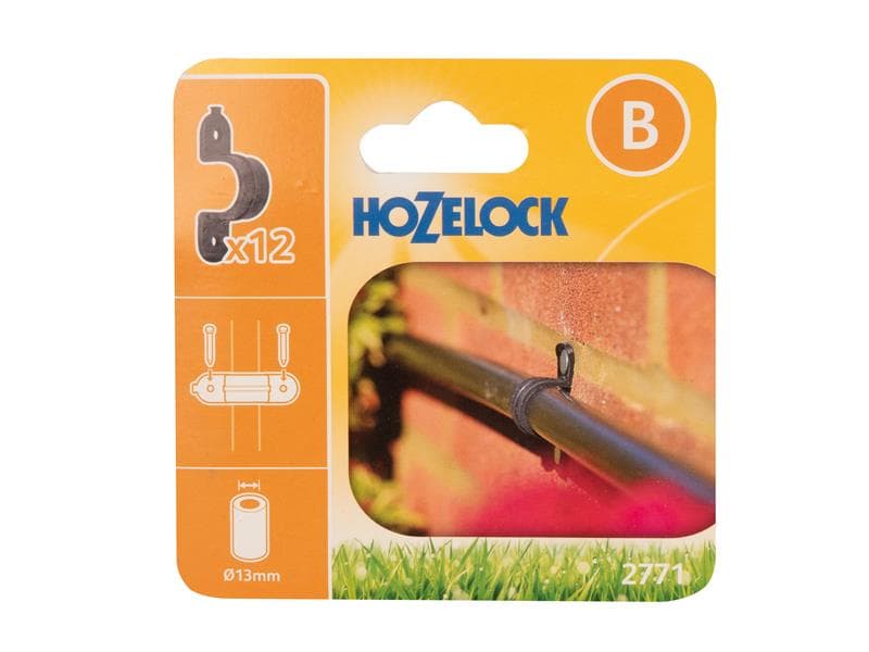 Hozelock 100-001-340 2771 Wall Clip 13Mm (Pack 12)