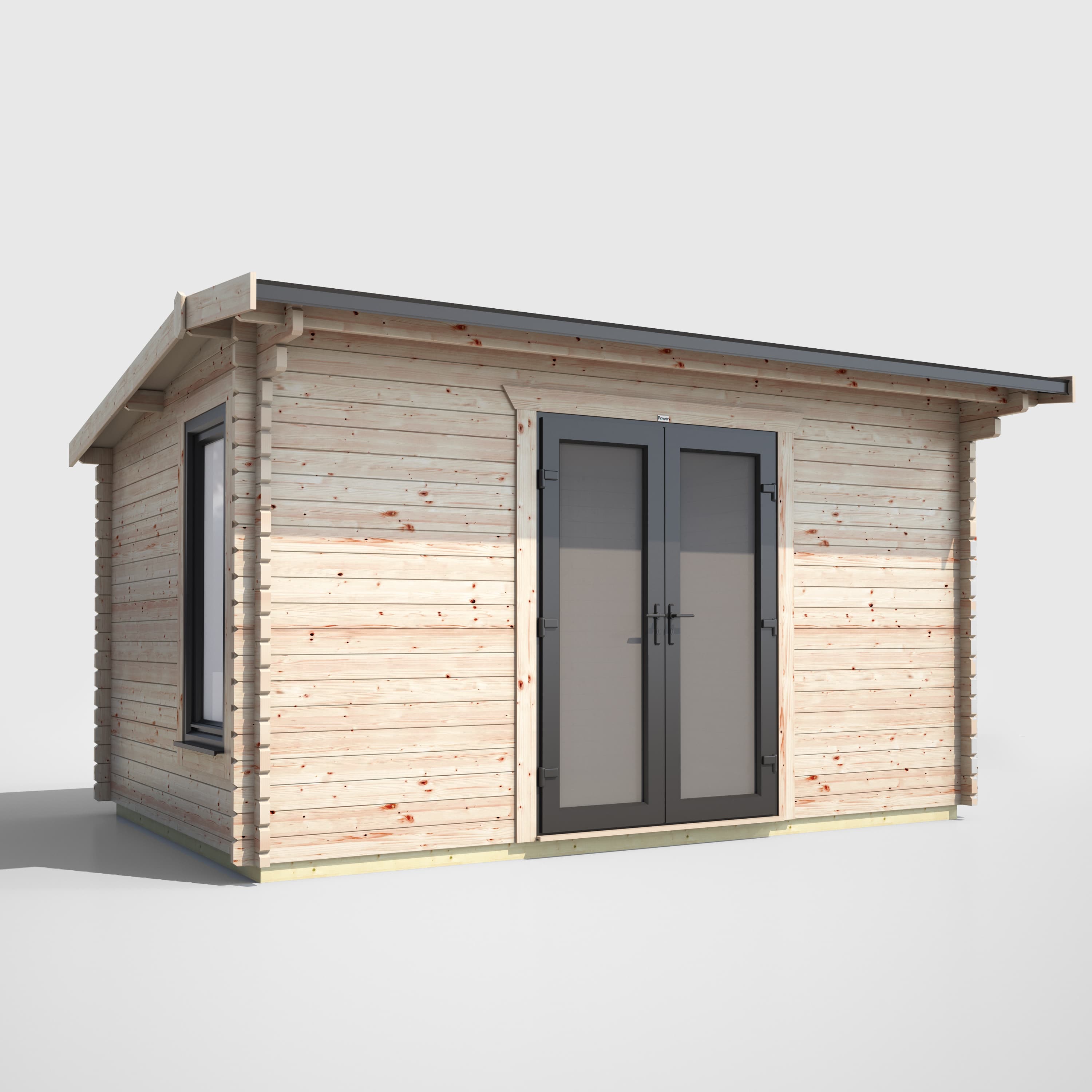 Powersheds 14 x 8 Power Apex Log Cabin Centre Doors