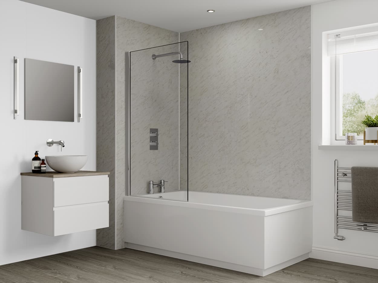 Multipanel Classic Bathroom Wall Panel Unlipped 2400 x 1200mm Classic Marble M141