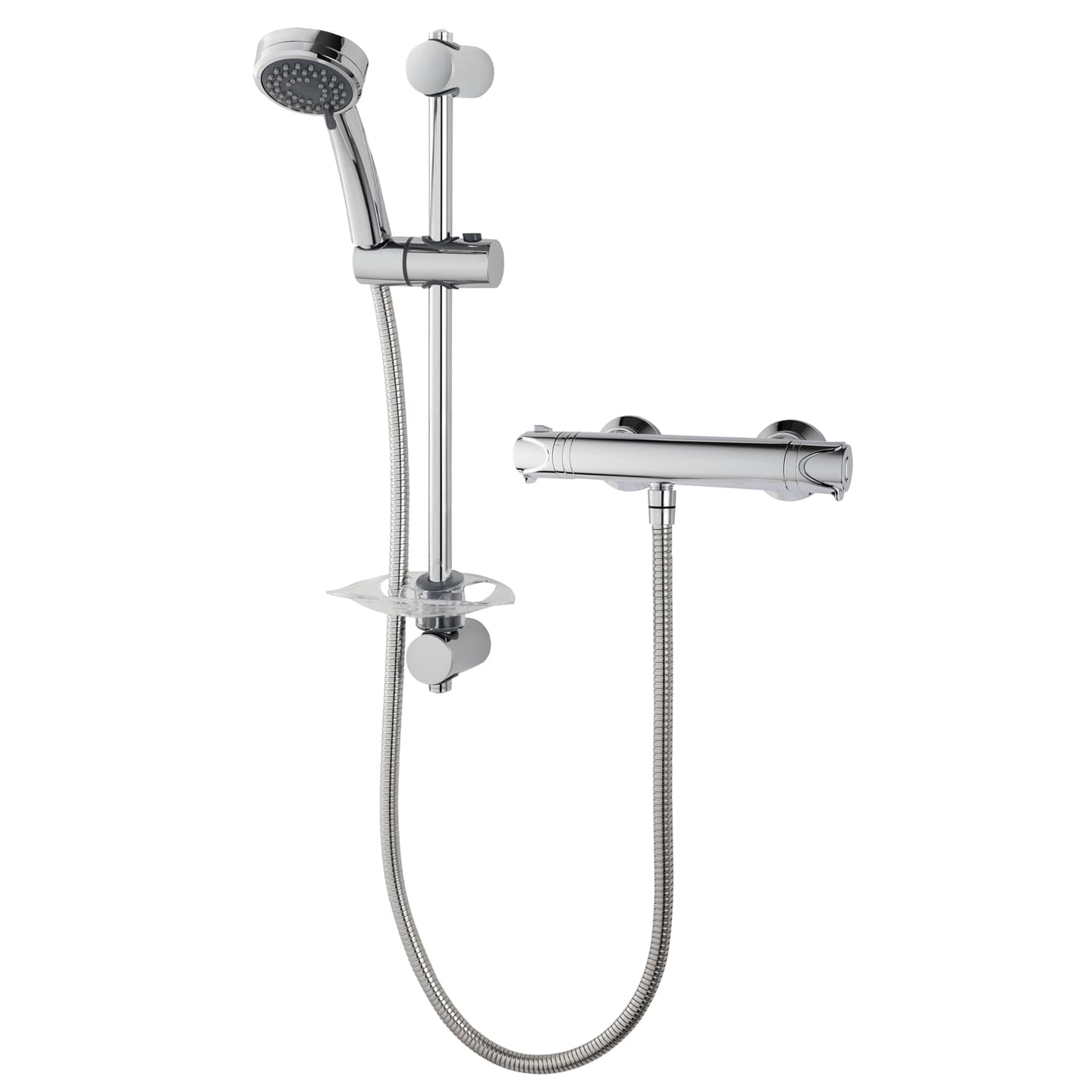 Triton Showers Triton UNDETHBMCT Dene Cool Touch Bar Mixer Shower with Fast-fit Brackets