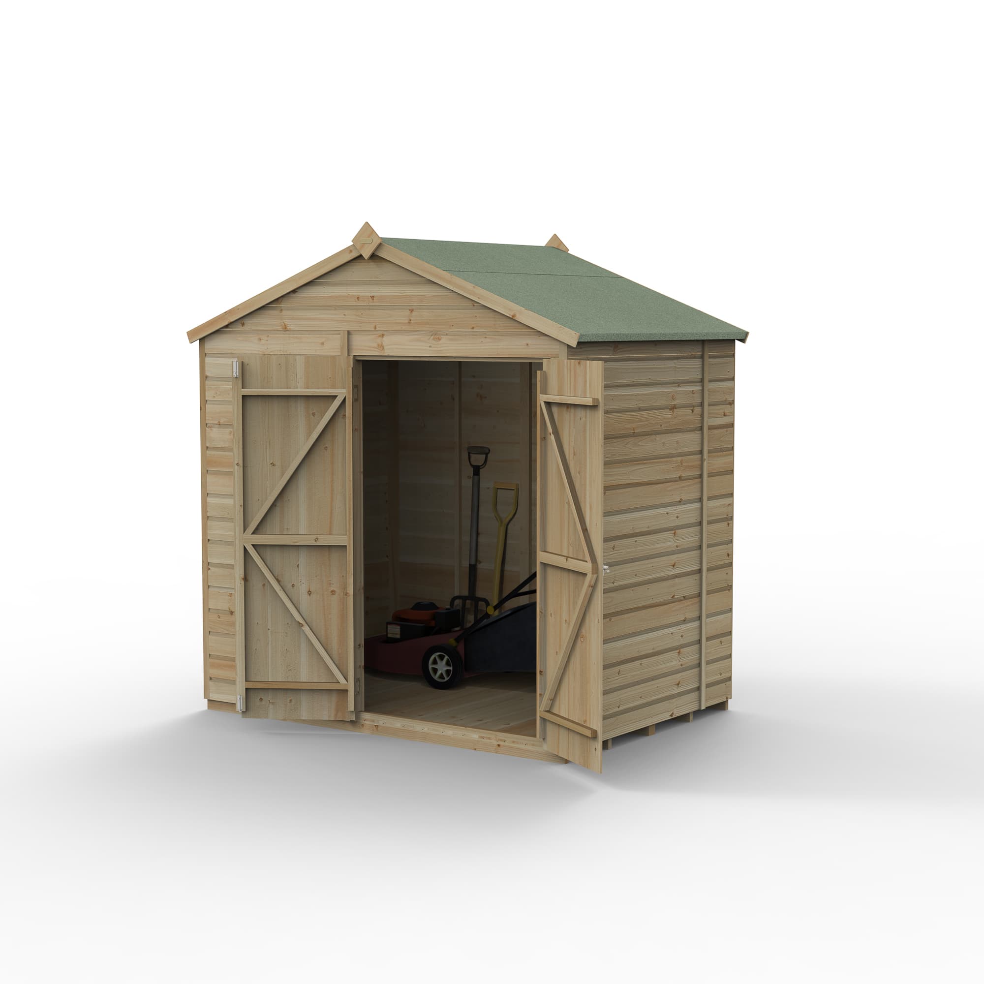 Beckwood 7x5 Apex Shed No Windows DoubleDoor Installed