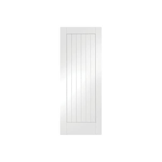 Premdor Suffolk White Primed Grained 1-Light Glazed Door 762 x 1981mm