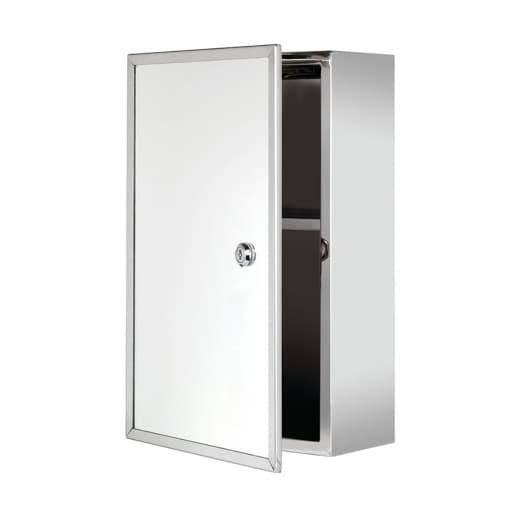 Croydex Trent Lockable Medicine Cabinet Stainless Steel WC846005