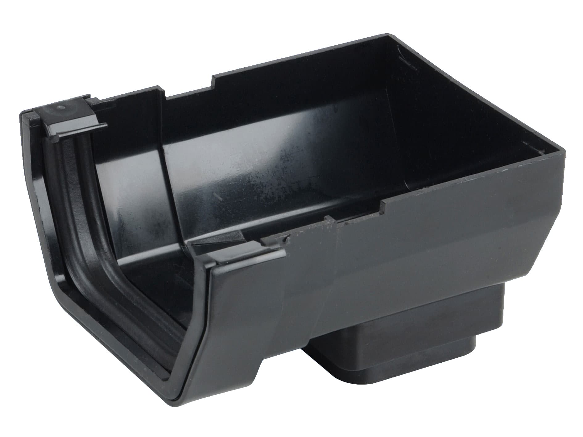 Osma SquareLine 4T807 Stopend Outlet 100mm Black