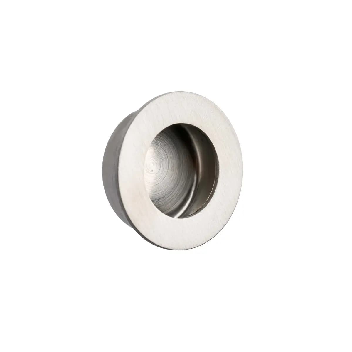 Round Pocket / Sliding Door Pull Flush Handle - 30mm - Satin Stainless Steel - Hardware Solutions