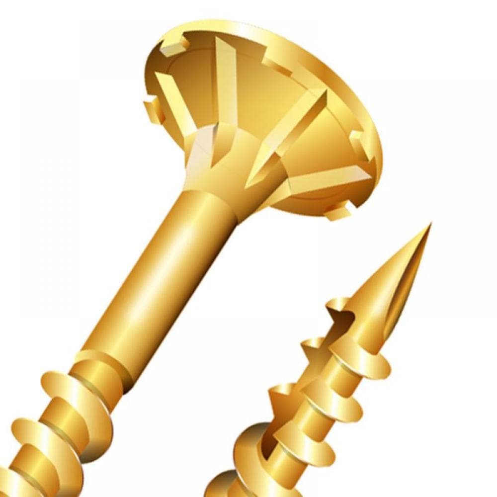 Reisser 82215120CB Cutter Csk Pozi Yellow Woodscrew 5.0 X 120Mm (Clipbox Of 10)