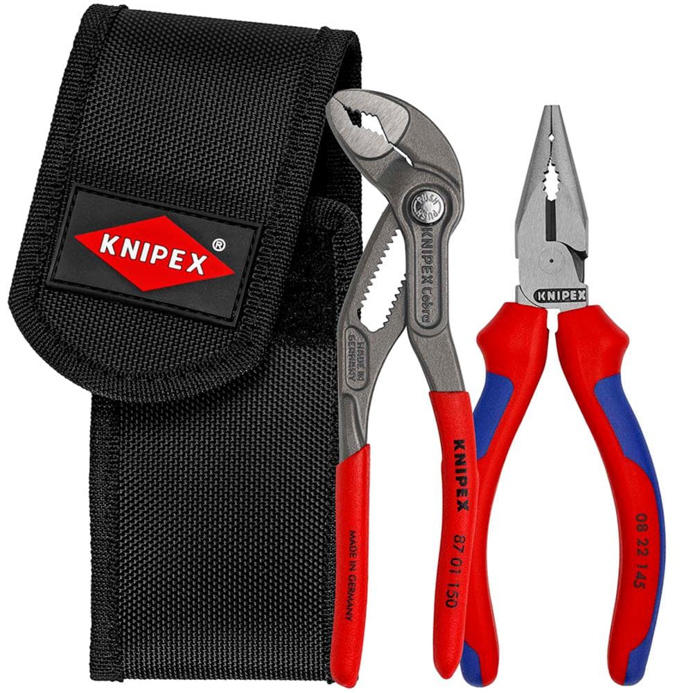 Knipex 00 20 72 V06 Mini Pliers Set In Belt Tool Pouch 1 X 08 22 145 1 X 87 01 150 each 1 10614