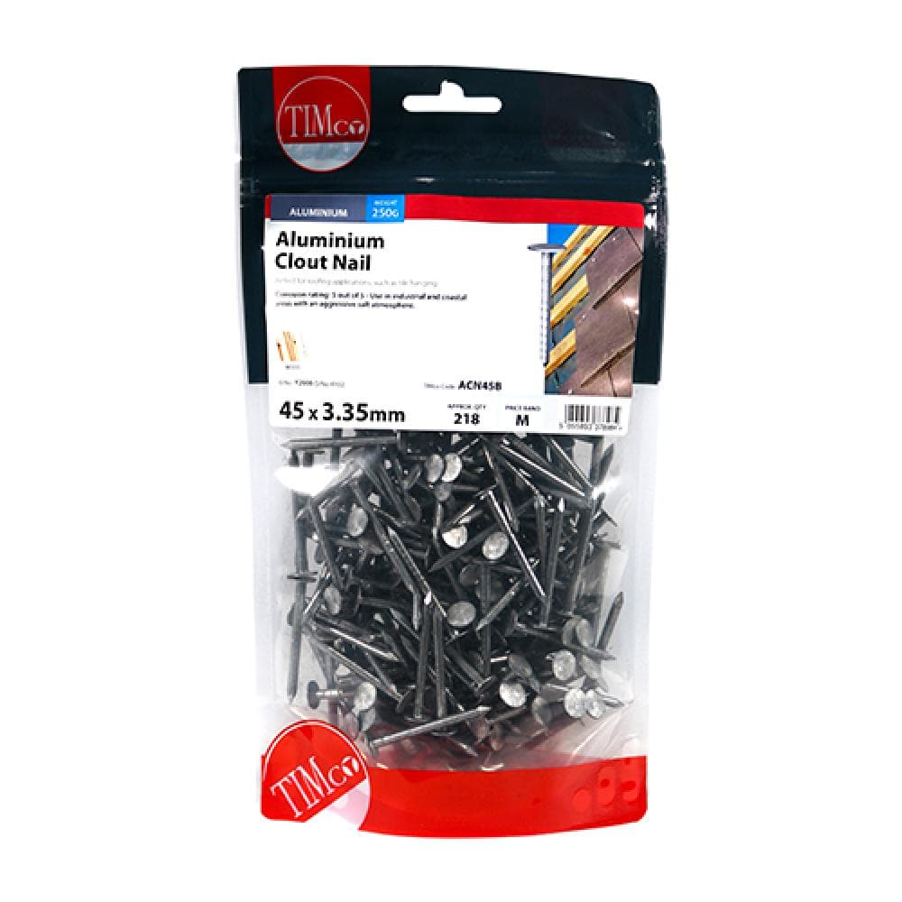 Timco ACN45B Clout Nails - Aluminium 45 X 3.35