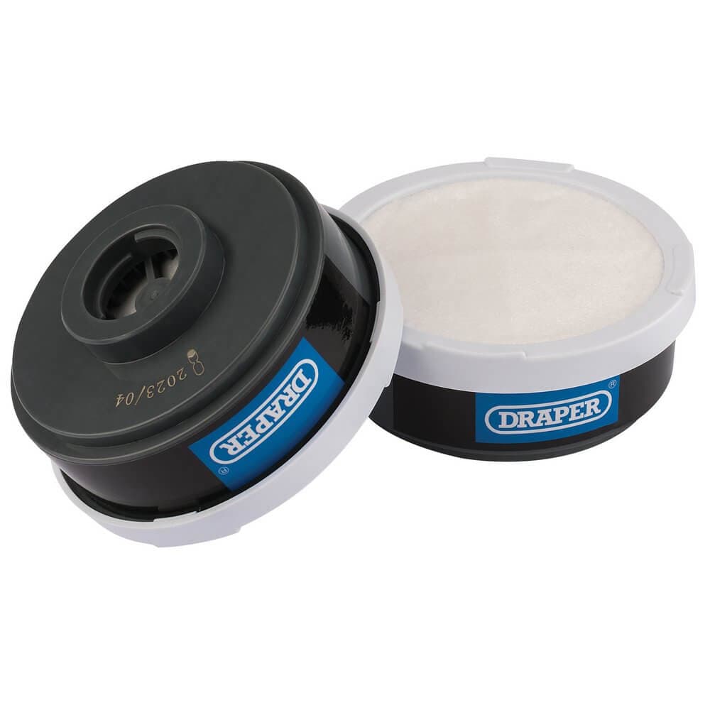 Draper 03030 Spare A1P2 Filters (2) For Combined Vapour And Dust Respirator 03030 each