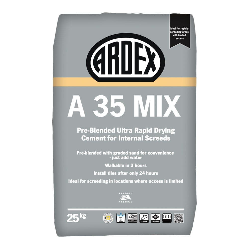 Ardex A 35 Mix Pre-Blended Ultra Rapid Drying Screed - 25kg
