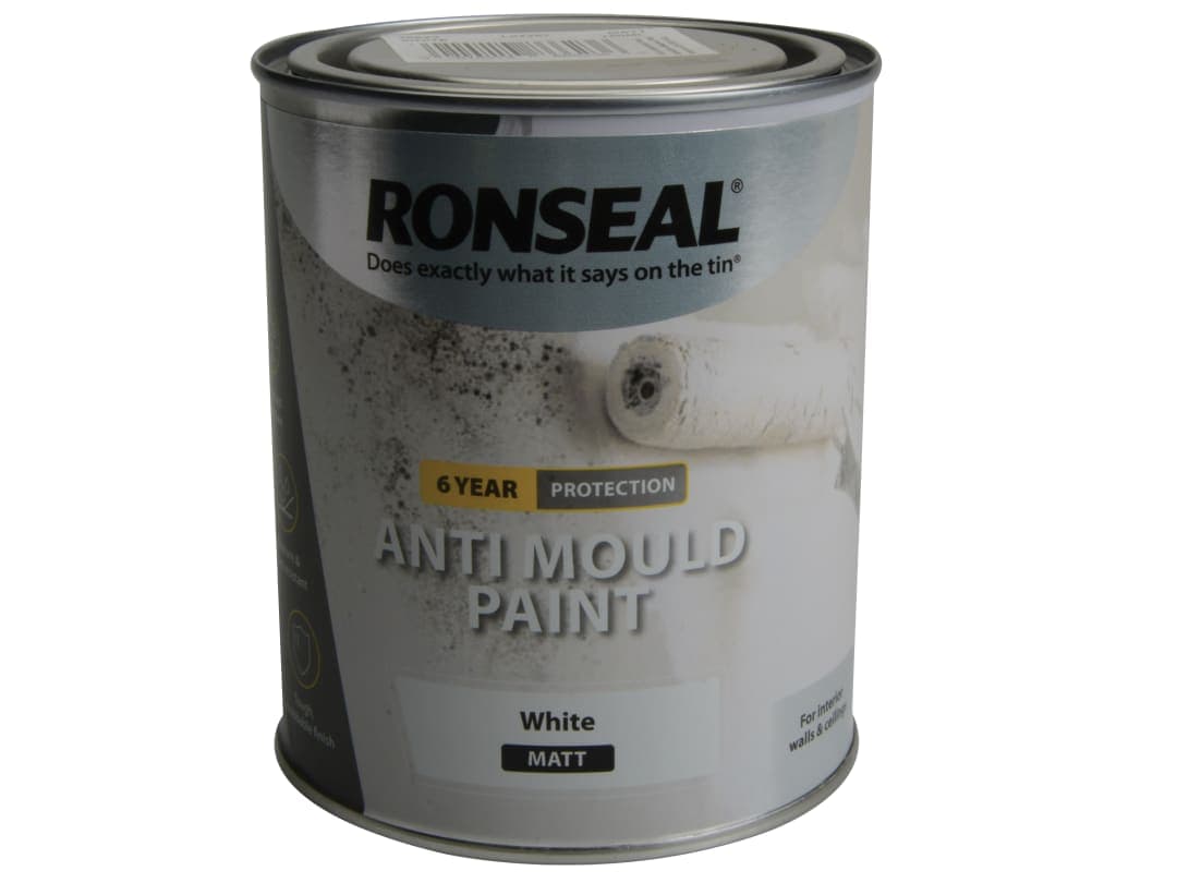 Ronseal 6 Year Anti Mould Paint White Matt 750ml 36623