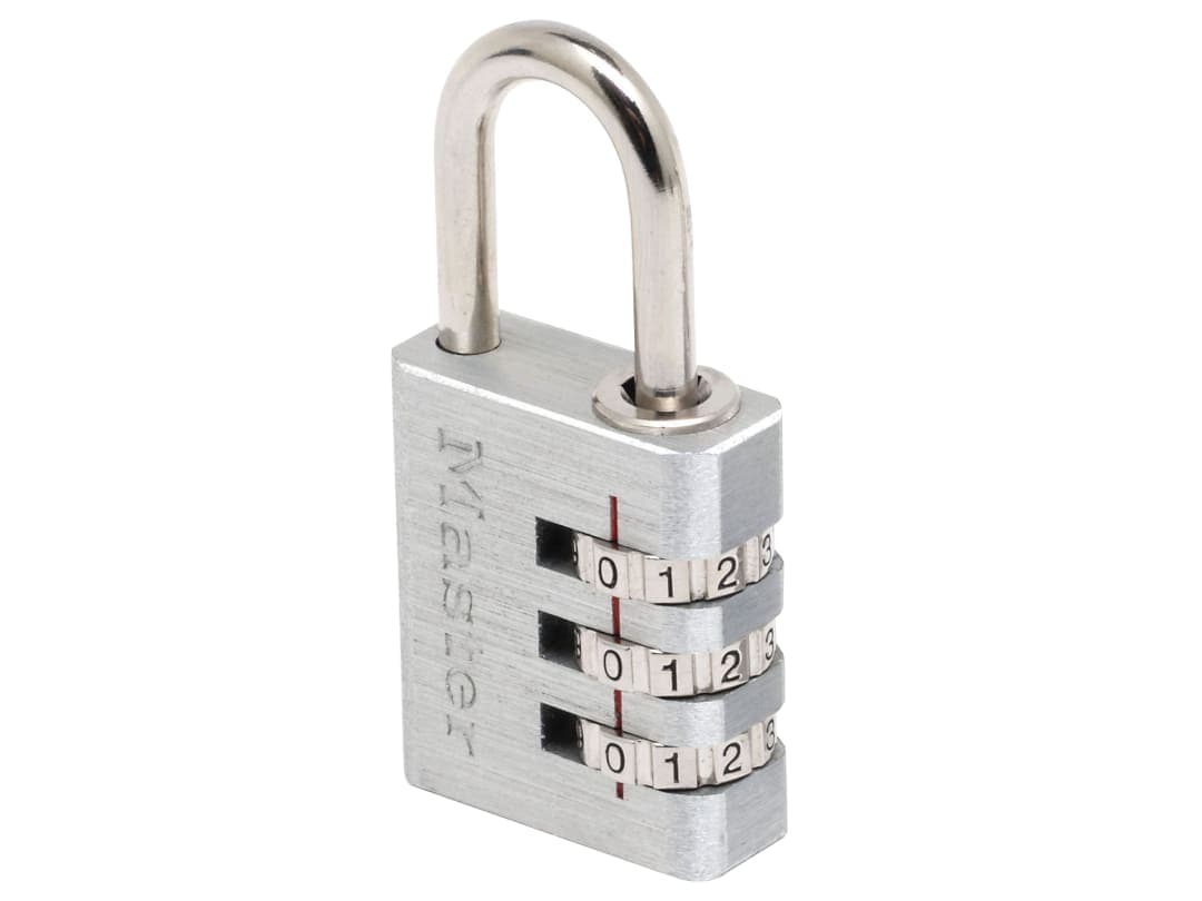 Master Lock Aluminium 30mm 3-Digit Combination Padlock 7630EURD