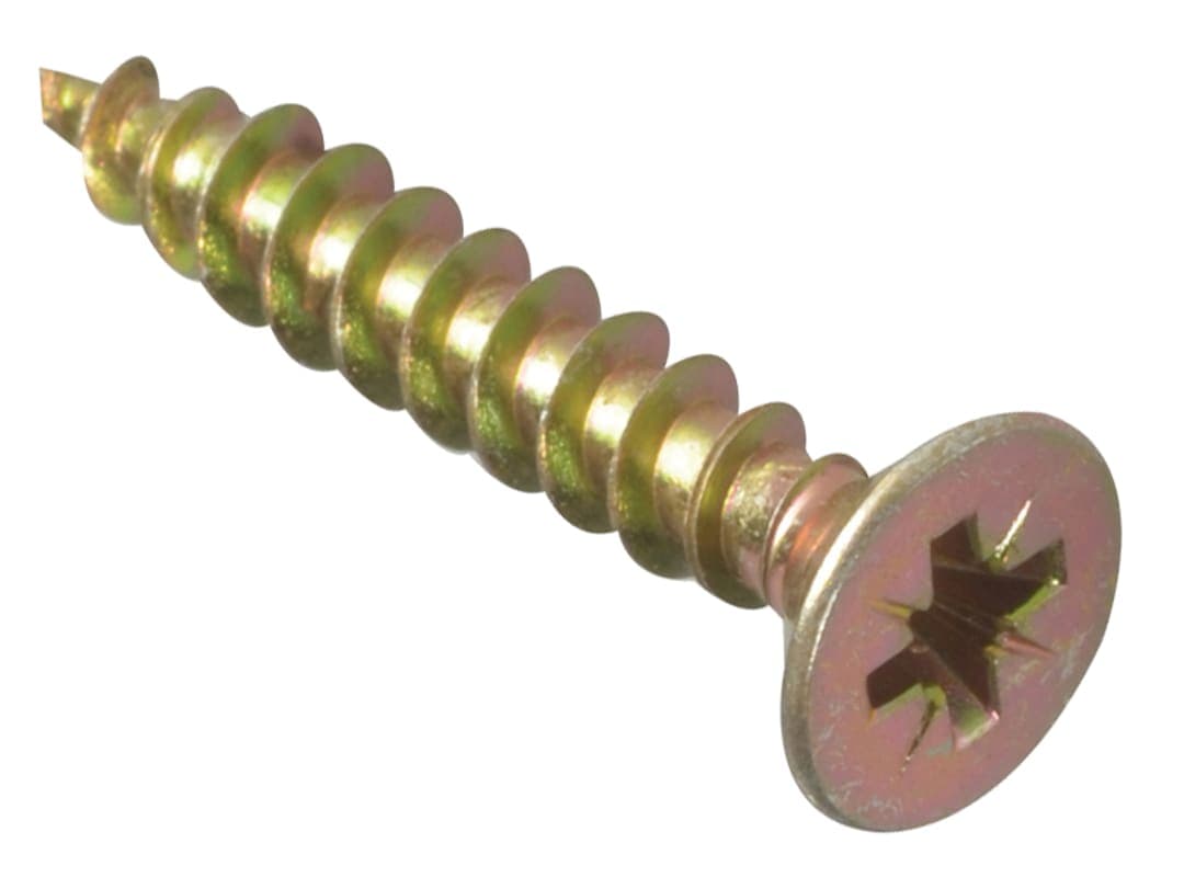 ForgeFix Multi-Purpose Pozi Compatible Screw CSK ST ZYP 5.0 x 25mm Box 200 MPS525Y
