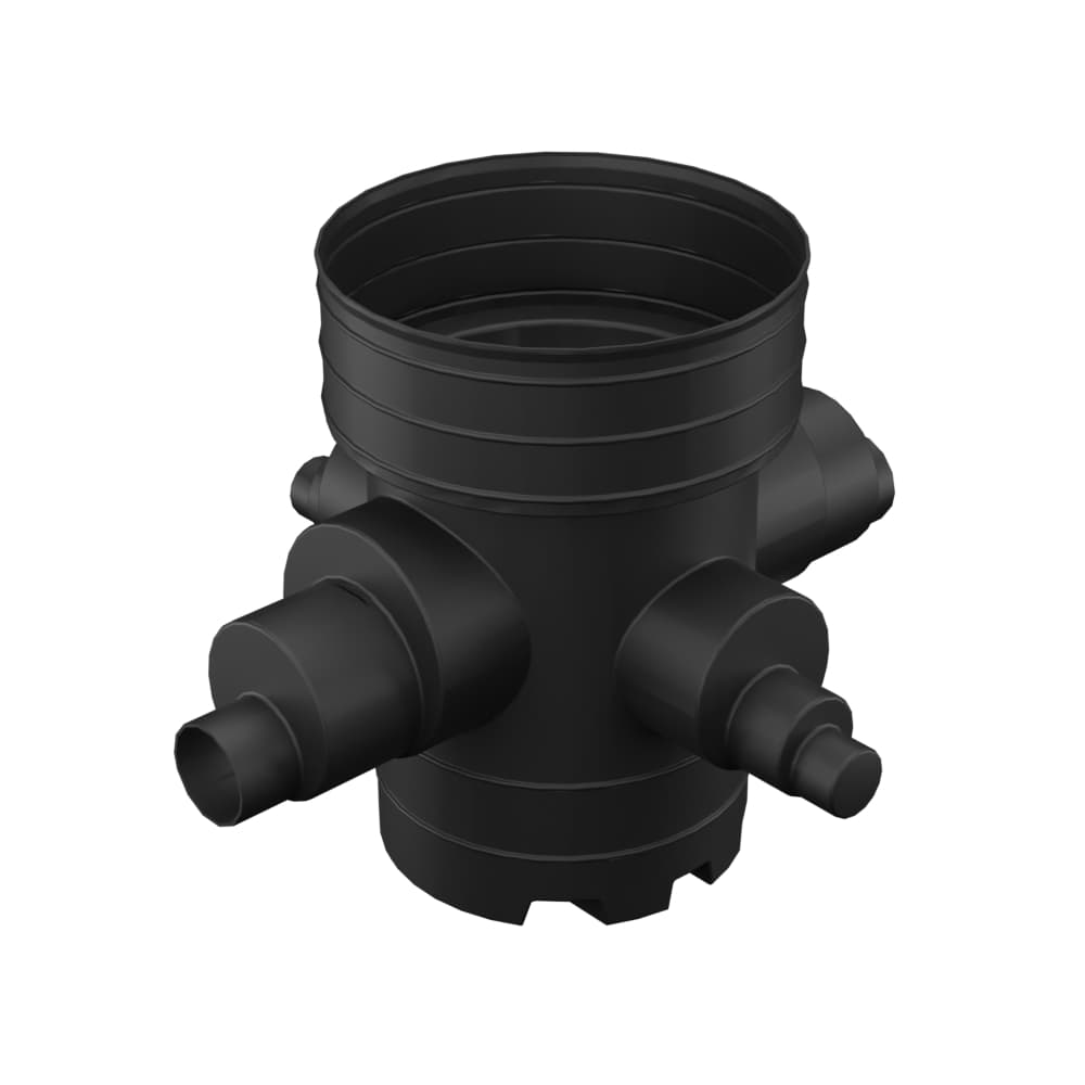 Catchpit Chamber Base - 600mm Diameter For 160mm/225mm & 300mm Pipe with 110mm/160mm & 225mm Inlets