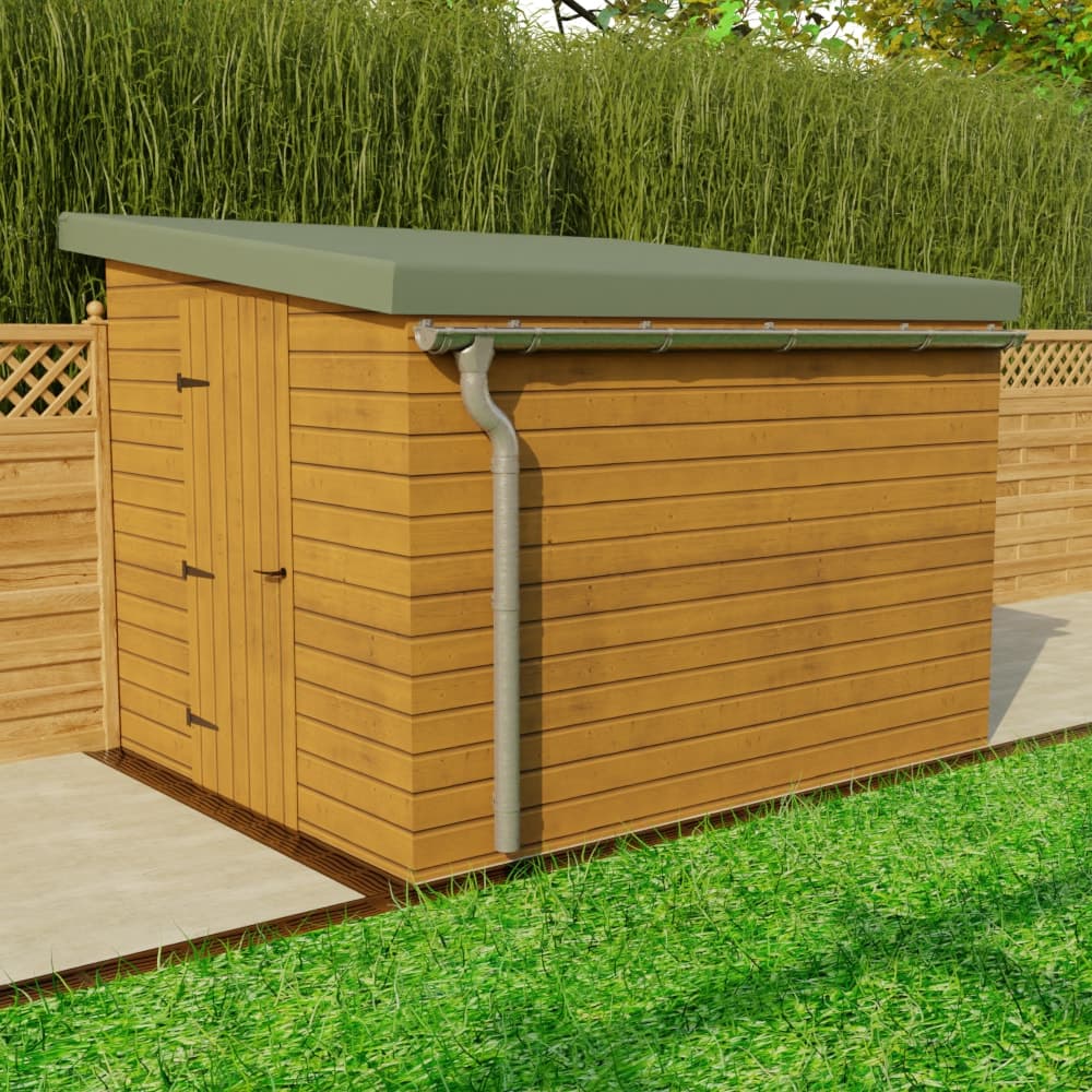 Galeco Steel Gutter Small Shed Pack Pent Style Roof - 6x4 to 10x8 Galvanised