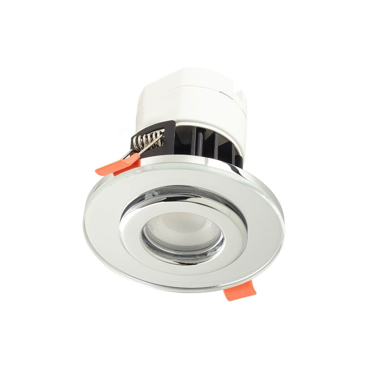 Circa TrioTone Round Downlight - Sealed Fire & Acoustic Rated - IP65 - Cool, Natural and Warm White - Clear Glass