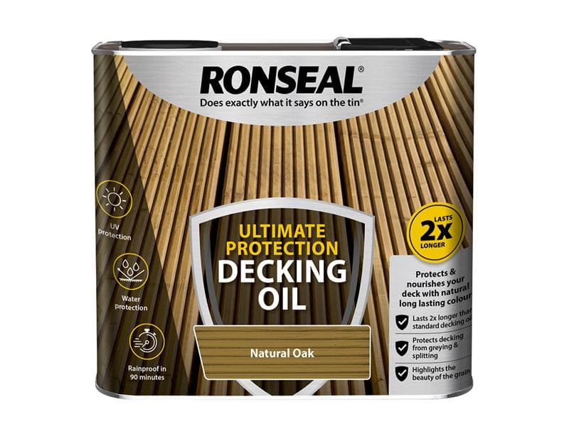 Ronseal 36935 Ultimate Protection Decking Oil Natural Oak 2.5 Litre
