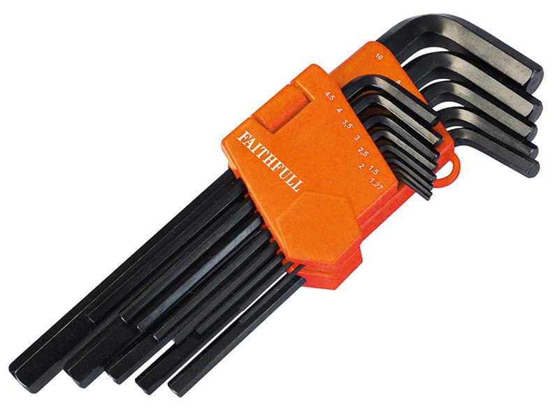 Faithfull Metric Long Arm Hex Key Set 13 Piece