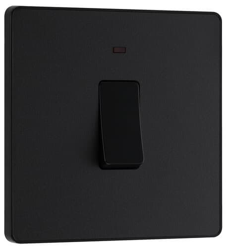 Nexus Metal Black Nickel Single Square Front Plate NBNEMS1-01