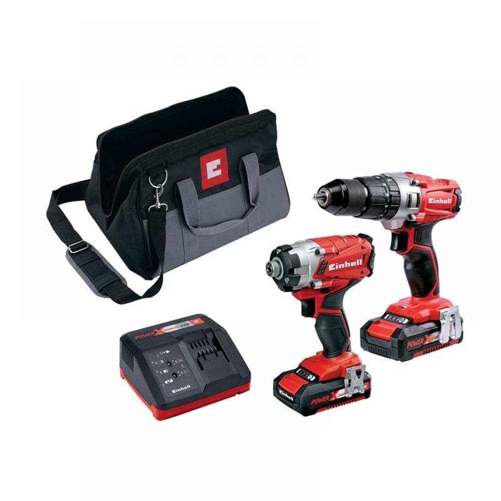 Einhell 4257214 Power X-Change Combi & Impact Driver Twin Pack 18V 2 X 2.0Ah Li-Ion