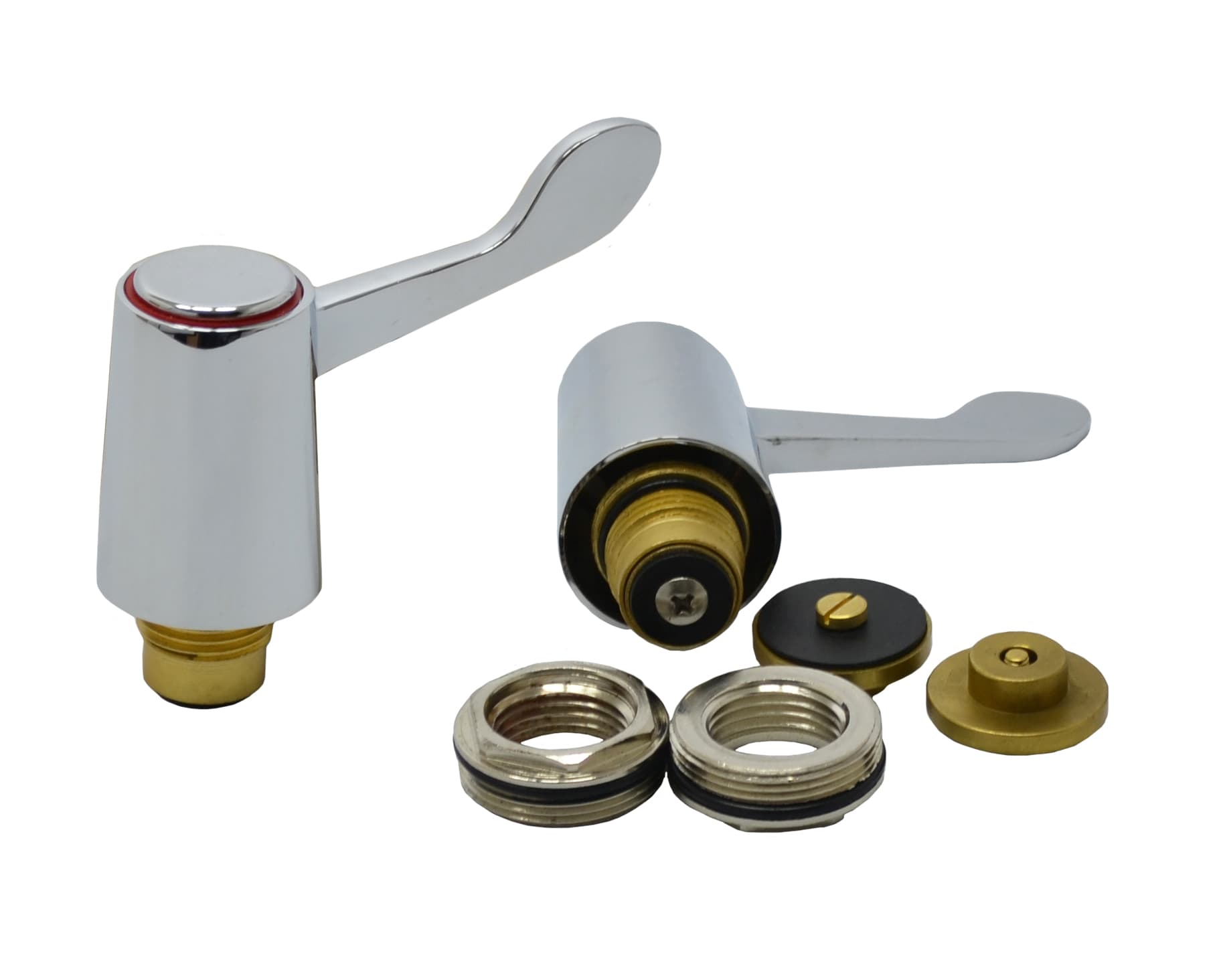 4TRADE 3/4in Lever Bath Tap Heads Chrome Plated