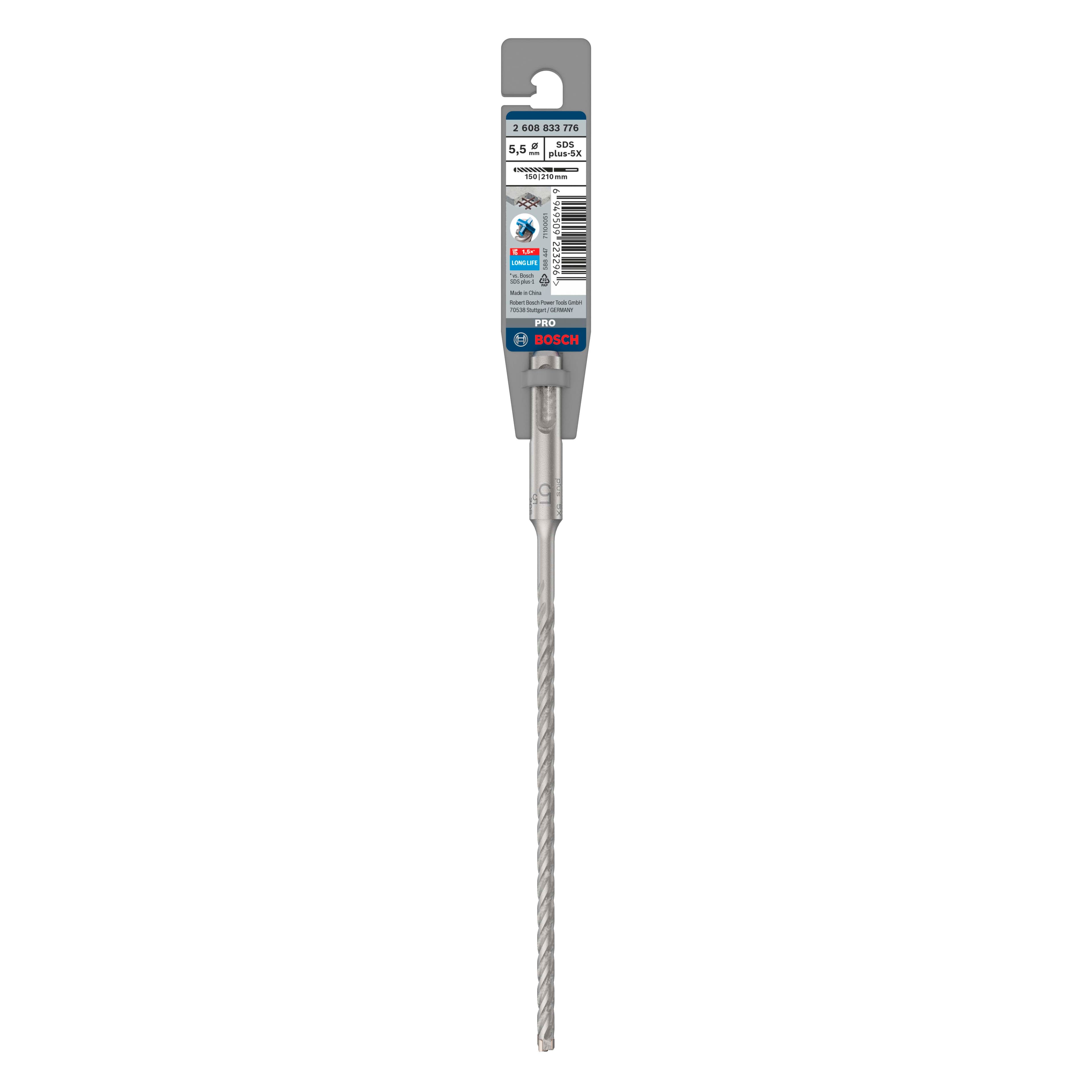 Bosch PRO SDS Plus 5X Drill Bit 5.5mm x 150mm