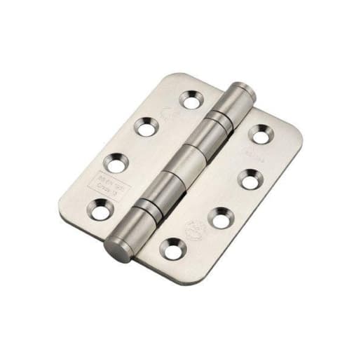 Eclipse 14869 Ball Bearing Radius Corner Hinge Grade 13 Satin Stainless Steel 102 x 76 x 3mm 2 Pack
