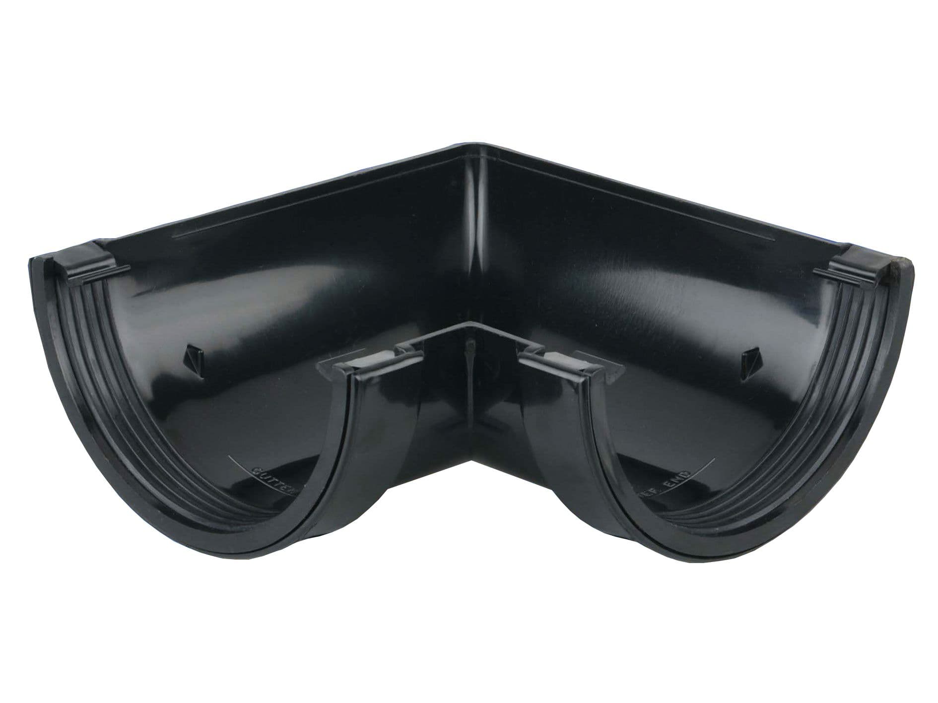 Wavin Osma RoundLine gutter angle 90° 112mm black 0T003B