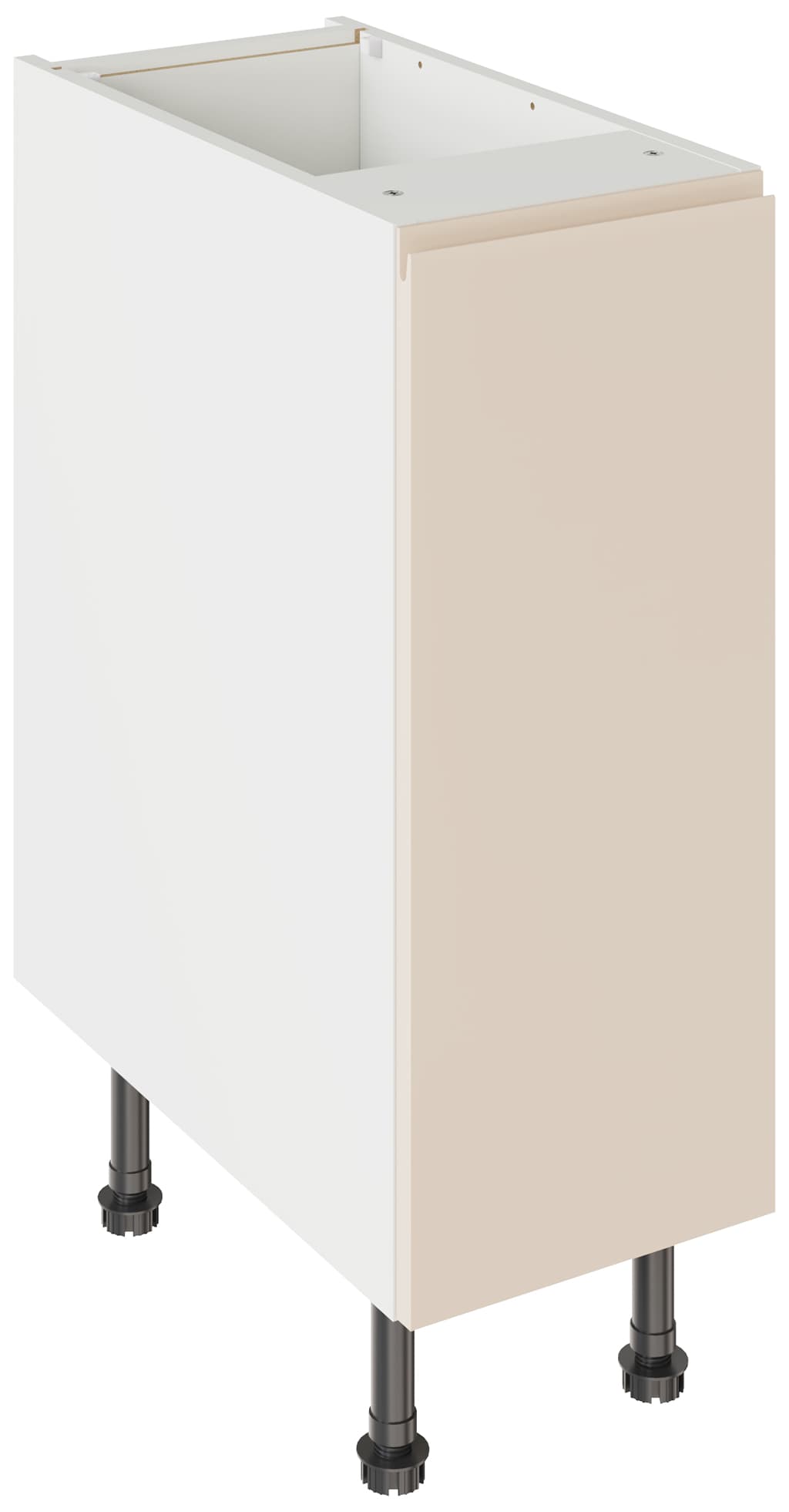 Flatpack Base Unit J-PULL Super Gloss Cashmere 300mm