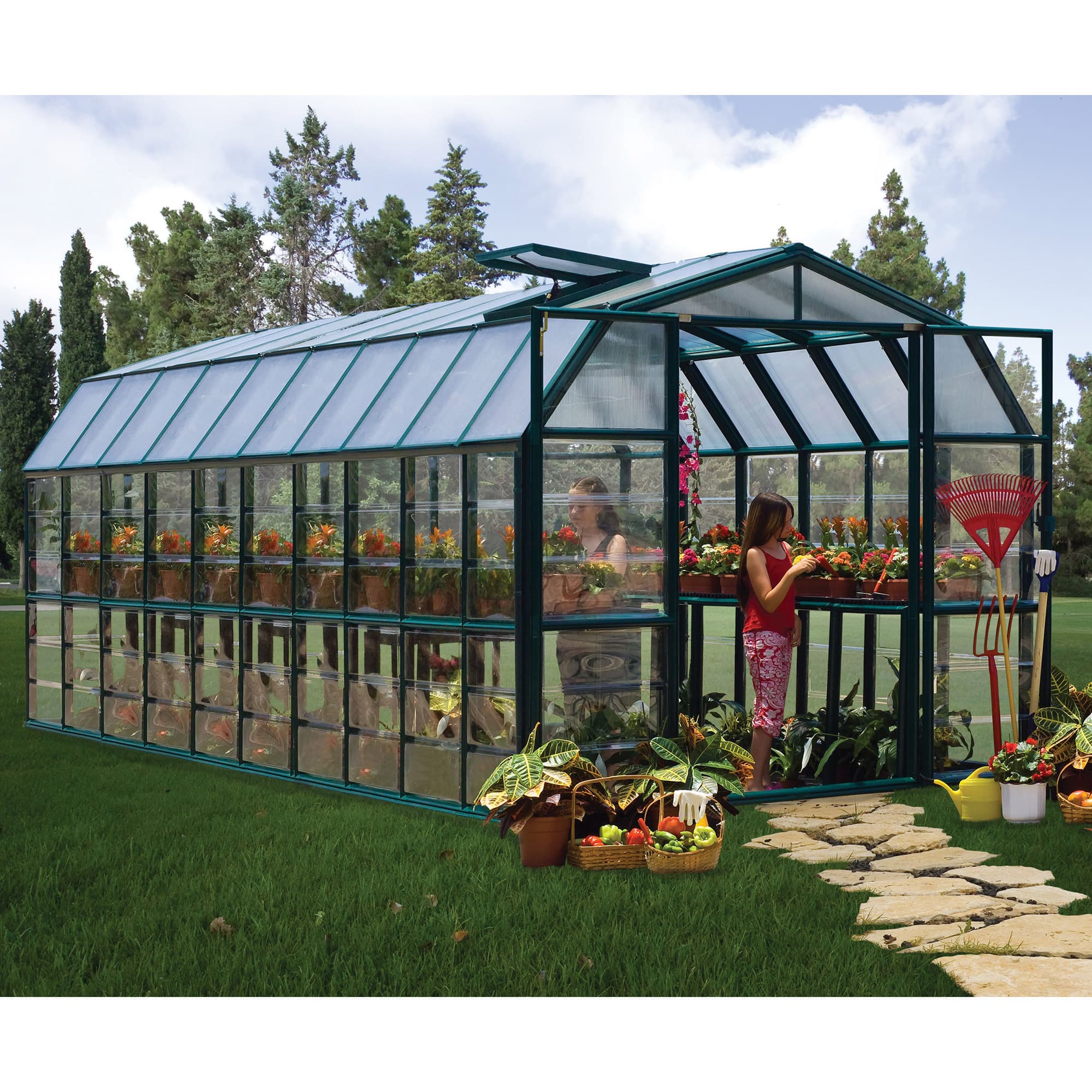 8â x 20â Palram Canopia Rion Grand Gardener Large Polycarbonate Greenhouse (2.67m x 6.39m)