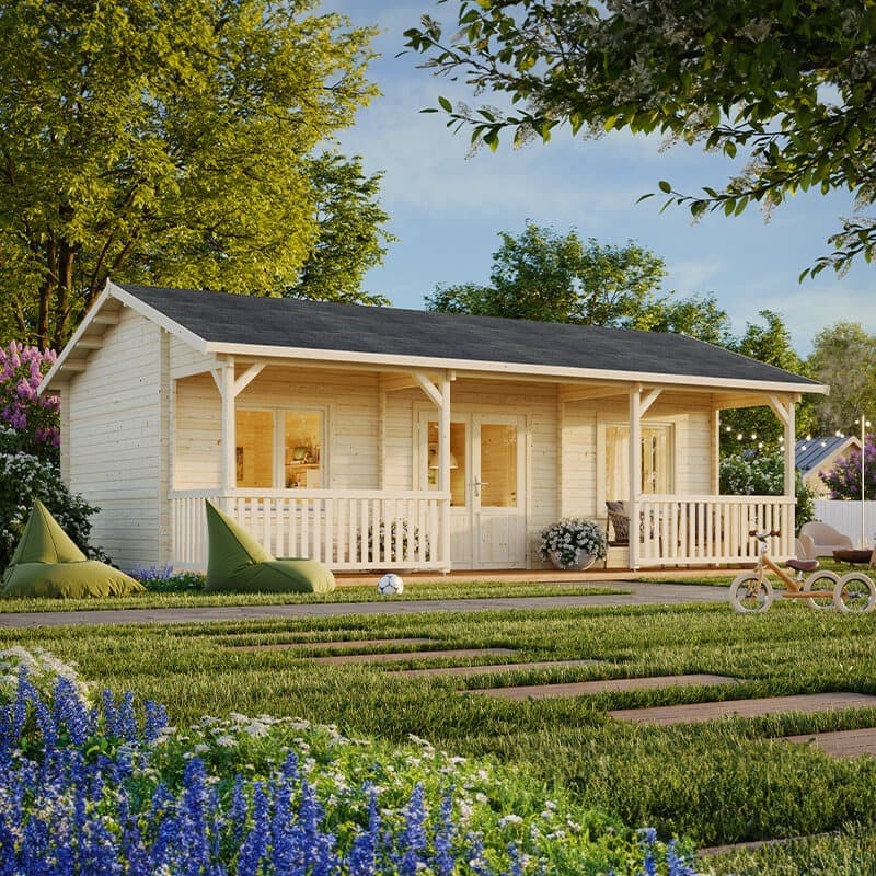 Palmako Sandra 7.5m x 4.8m Log Cabin Summer House (44mm)