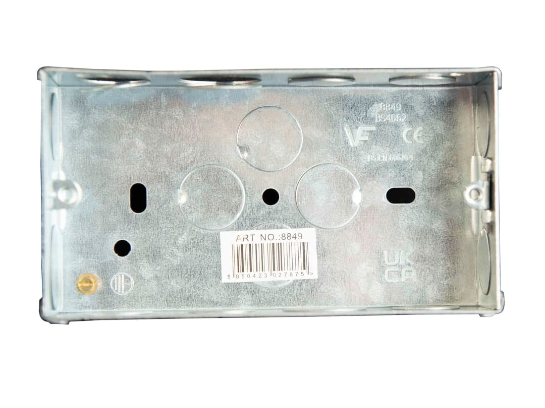 Dencon 2 Gang Metal Box 35mm 8849NB 8849NB