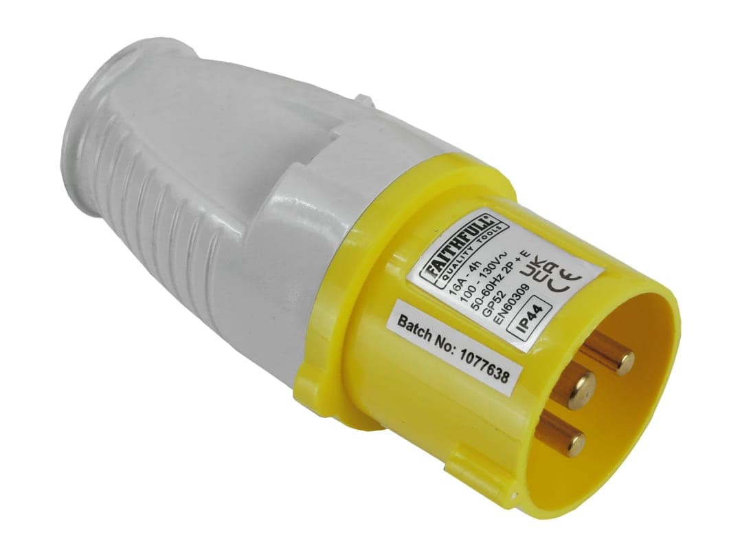 Faithfull Power Plus Yellow Plug 16A 110V GP52
