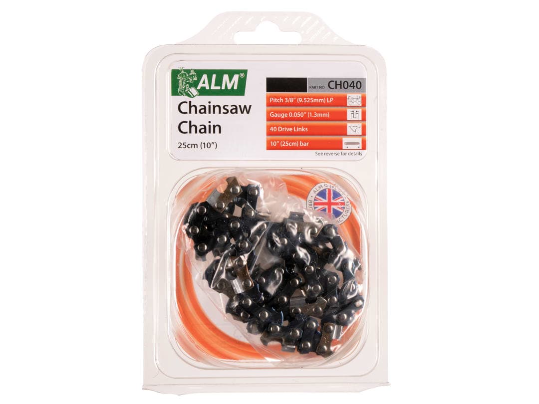 ALM Manufacturing CH040 Chainsaw Chain 3/8in x 40 links 1.3mm - Fits 25cm Bars CH040