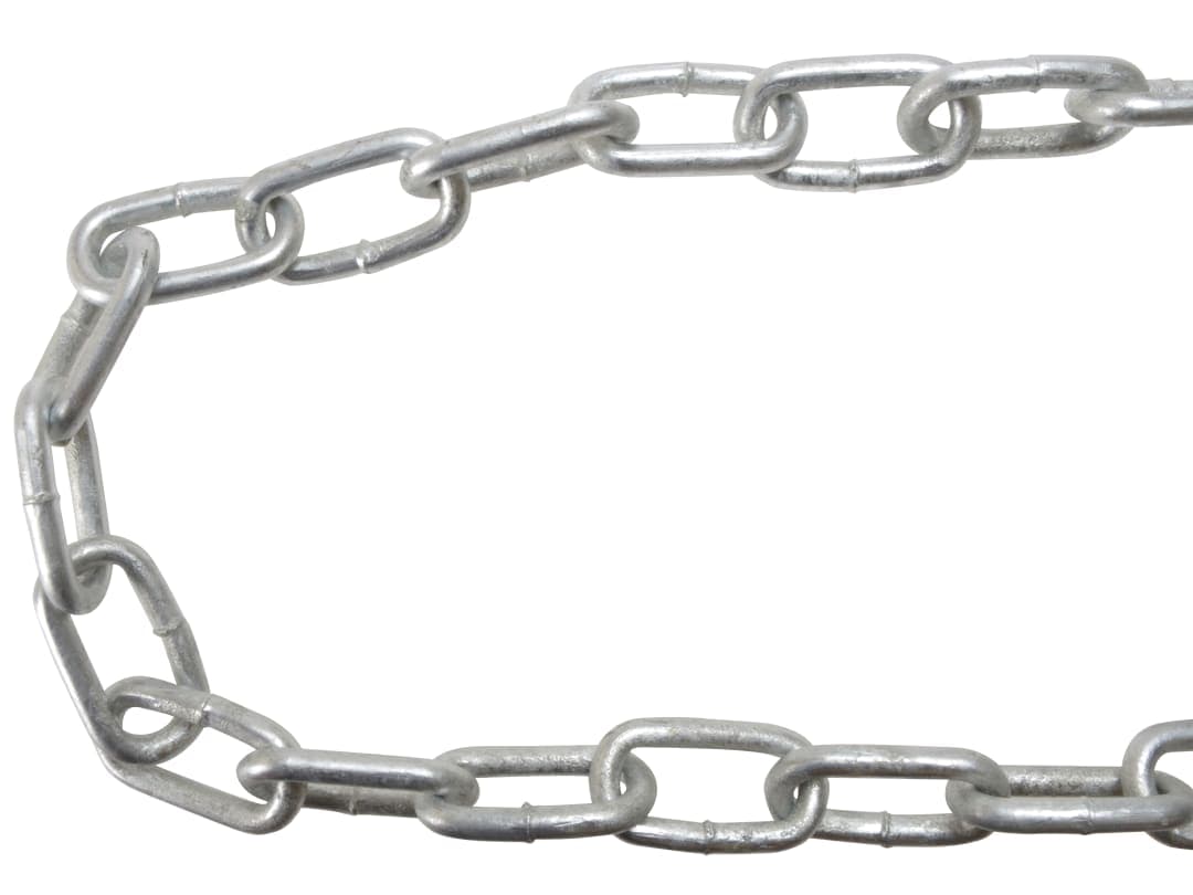 Faithfull Galvanised Chain Link 8mm x 10m Reel - Max. Load 450kg FAICHGL810