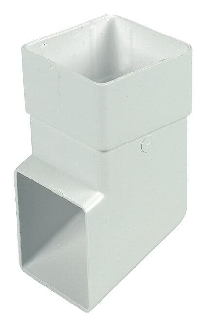 FloPlast Square Downpipe Shoe - 65mm White