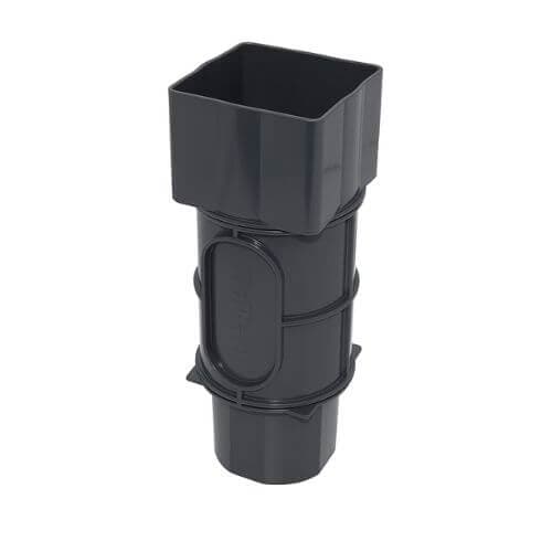 FloPlast Universal Downpipe Access Pipe - 65/68mm Anthracite Grey