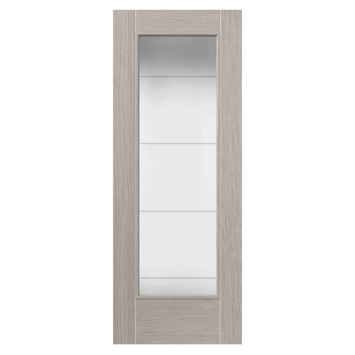 Tigris Light Grey Full Glazed Internal Door - Finished - 35 x 1981 x 762mm