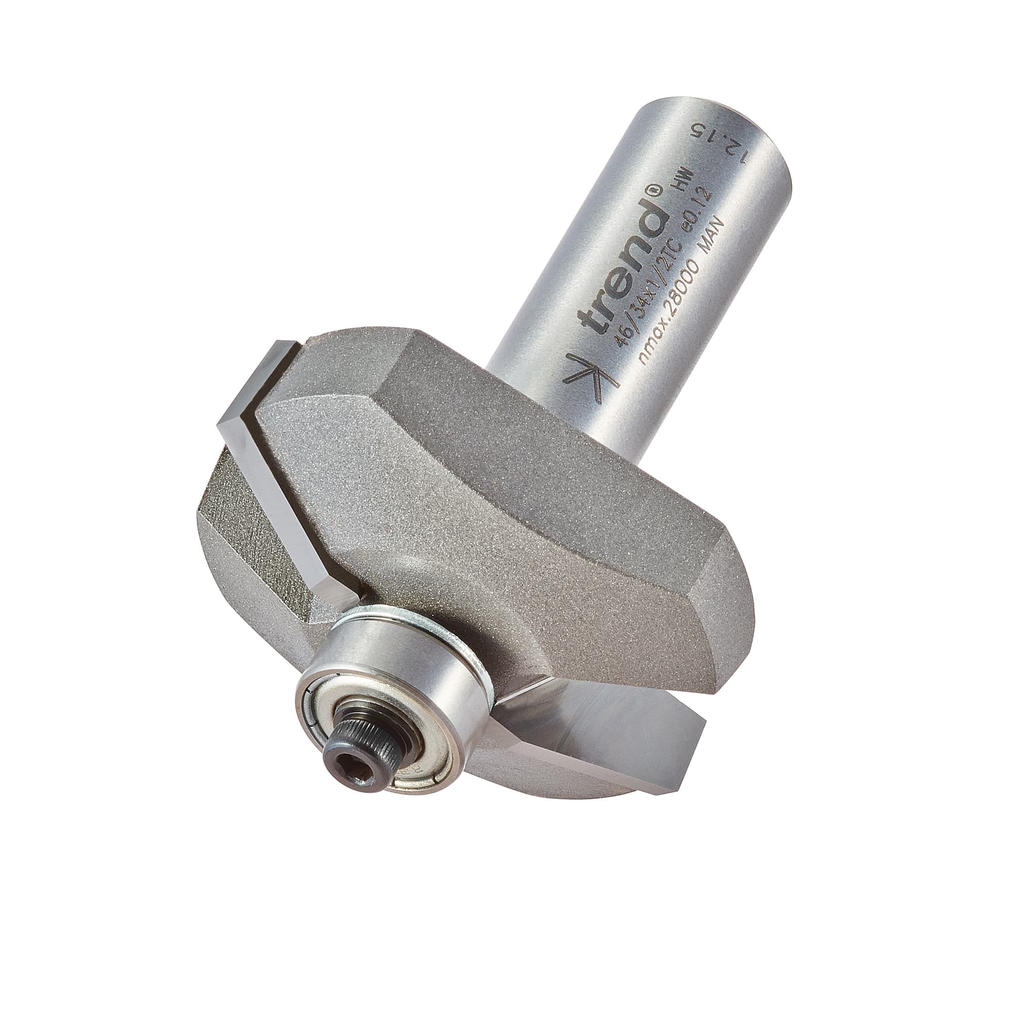 Trend Bearing Guided Bevel Cutter 25 Degrees Pk 1 46/34X1/2TC