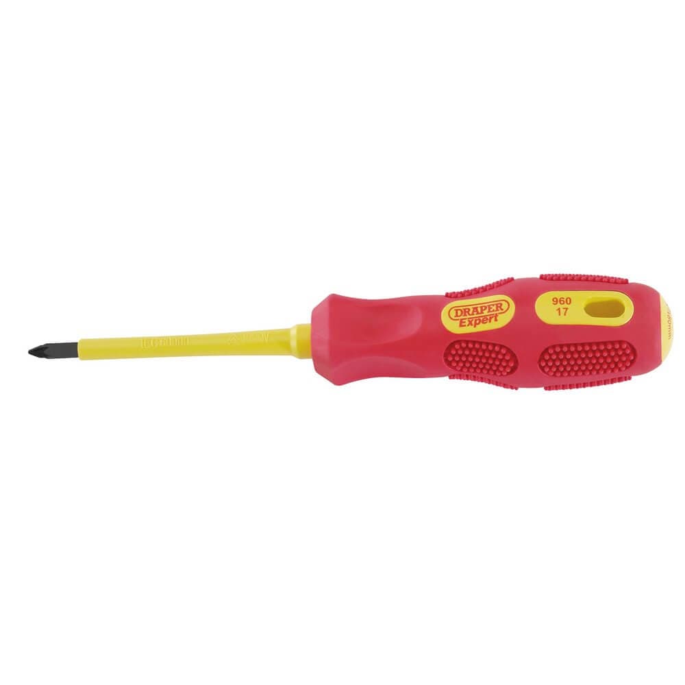 Draper Expert 69228 Vde Approved Fully Insulated Pz Type Screwdriver No.1 X 80Mm (Display Packed) each