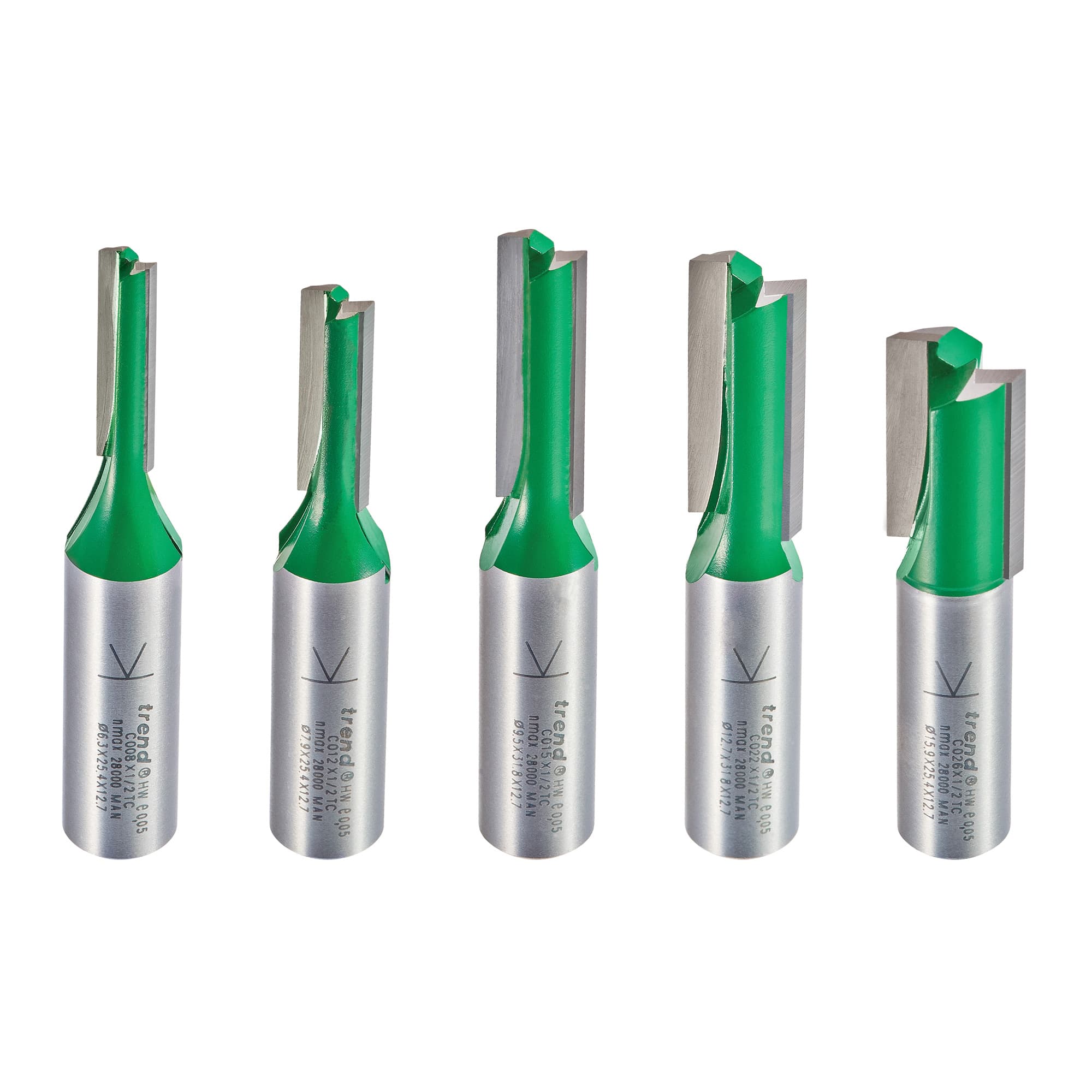 Trend 5 Piece Mt/Jig Cutter Set Imperial Set 1 SET/MT1X1/2TC