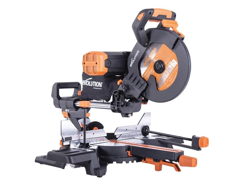 Evolution 053-0002C R255Sms-Db+ Multi-Material Sliding Mitre Saw 255Mm 1600W 110V