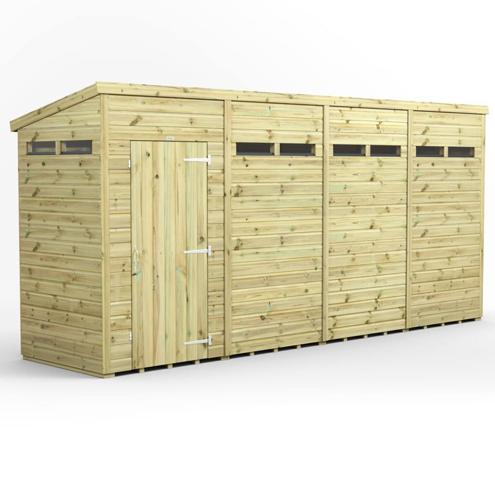 16x4 Premium Powersheds Security Pent