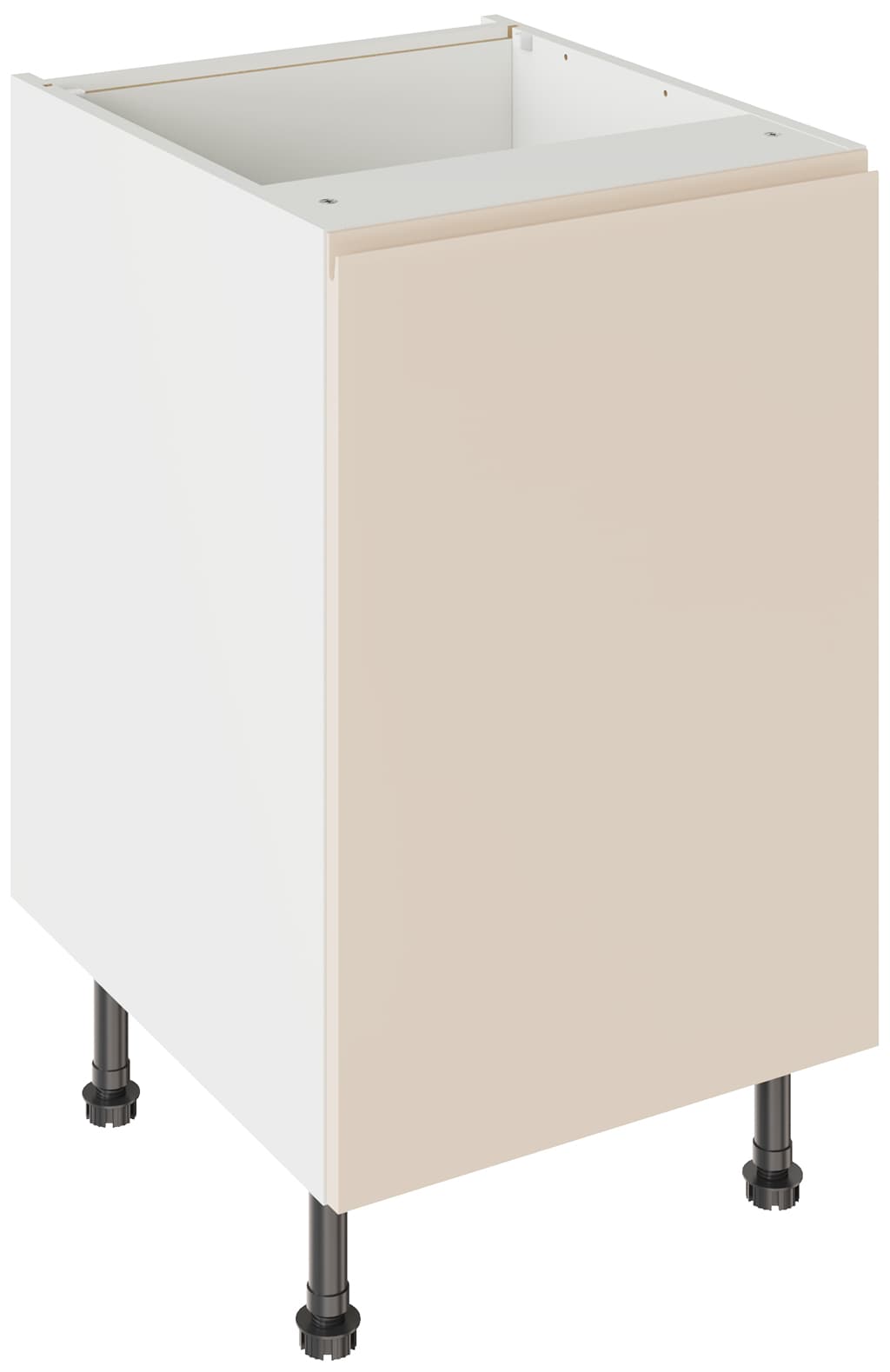 Kitchen Kit Flatpack Base Unit J-PULL Super Gloss Cashmere 500mm