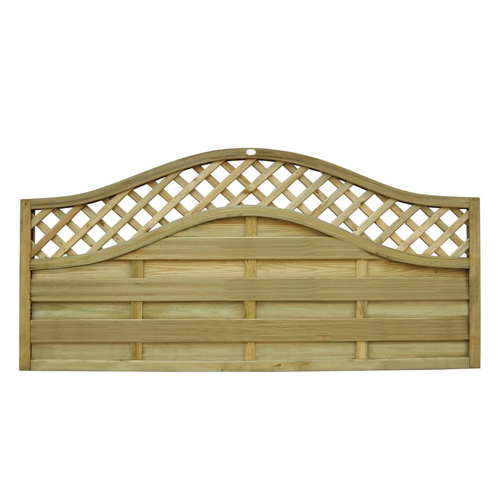 Pressure Treated Decorative Europa Prague Fence Panel 6ft x 3ft Pack of 4