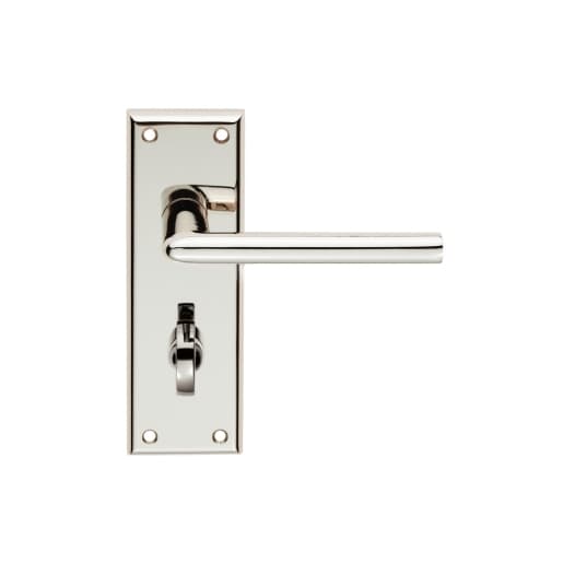 4FireDoors Vogue Lever Handle On Bathroom Back Plate Chrome