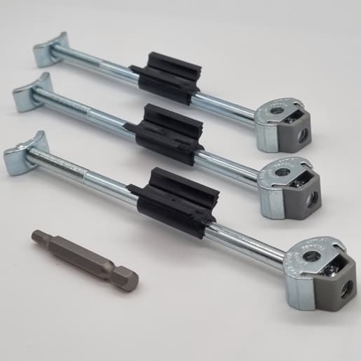 Zipbolt PPQT10.858ZIPCLIP Worktop Connectors for 22mm Worktops 164mm Zinc Plated 3 Pack