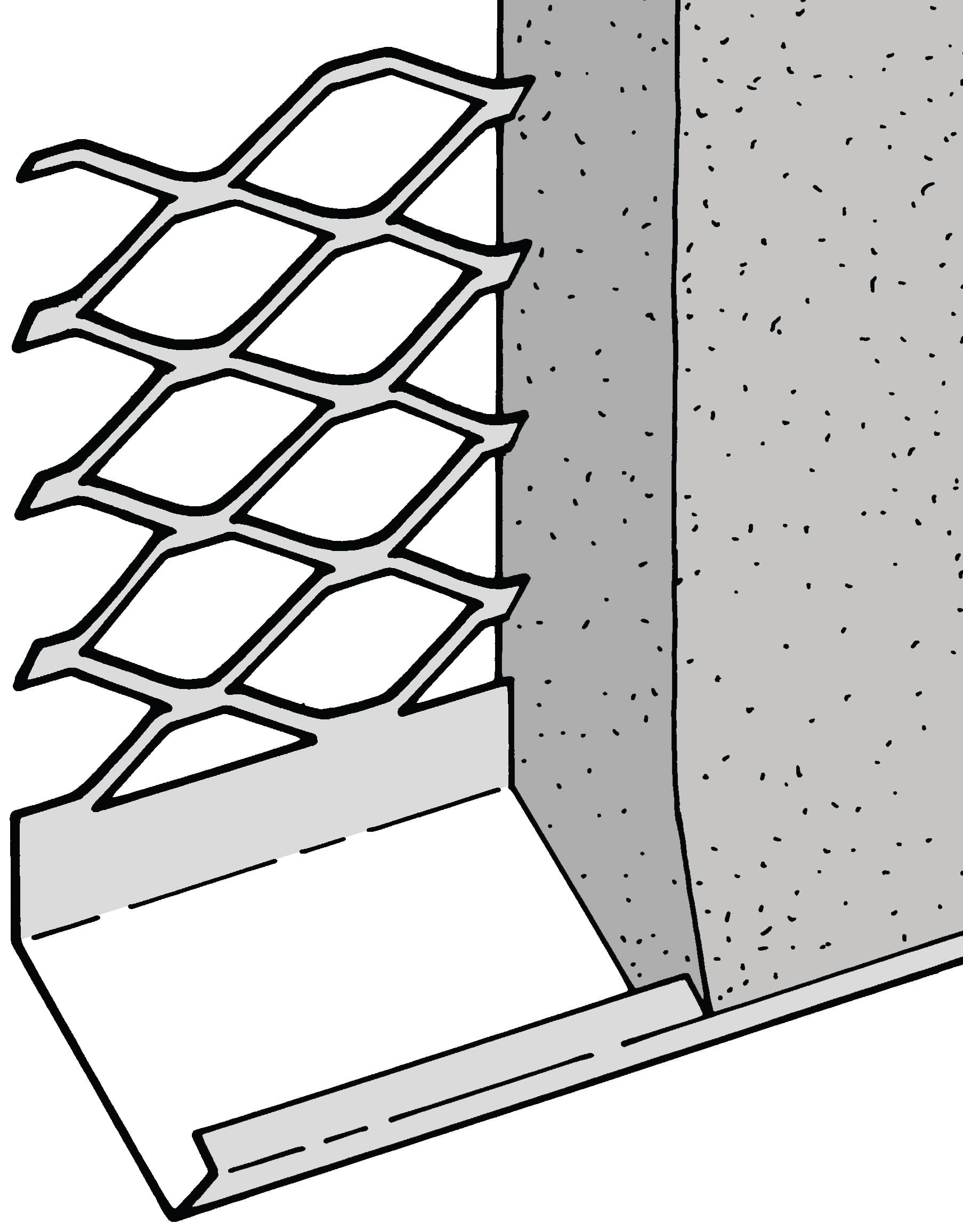 Expamet External Stainless Steel Renderstop Bead Standard Wing 20mm 3m