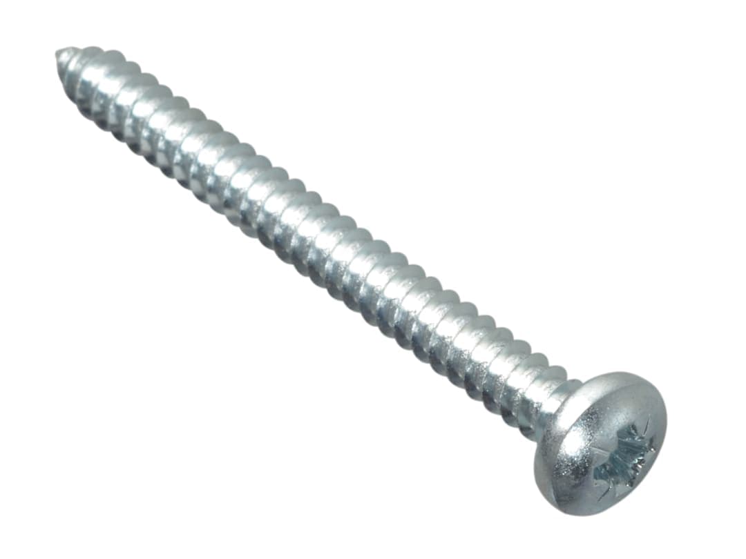 ForgeFix Self-Tapping Screw Pozi Compatible Pan Head ZP 2in x 10 ForgePack 8 FPSTPP210ZP