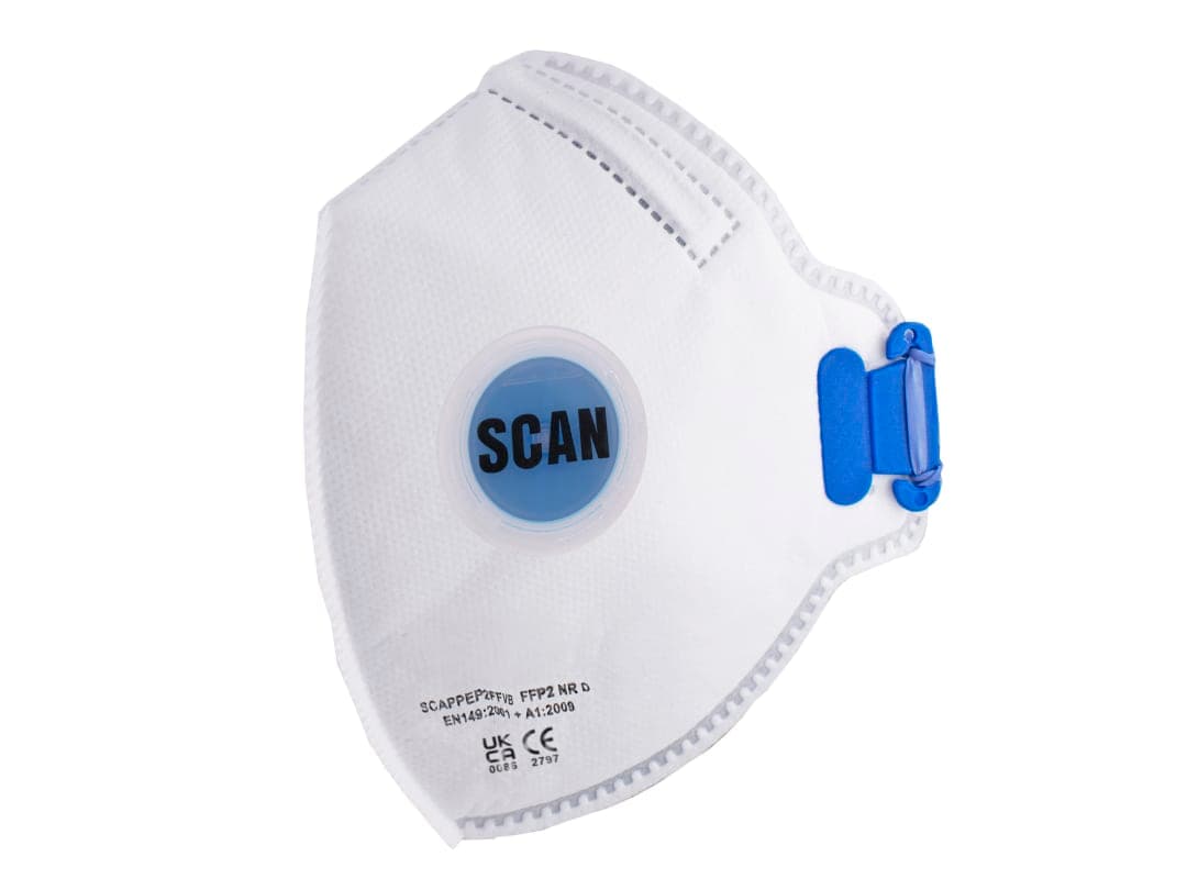 Scan Fold Flat Disposable Mask Valved FP2 Protection (Pack 10) DTC3X-F FFP2 10
